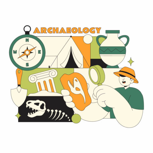 10 Archaeology Vector Illustration cover image.