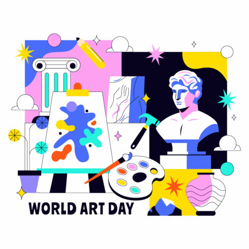 10 World Art Day Illustration cover image.