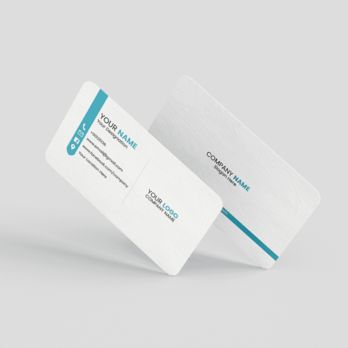 Professional White Business Card Template cover image.