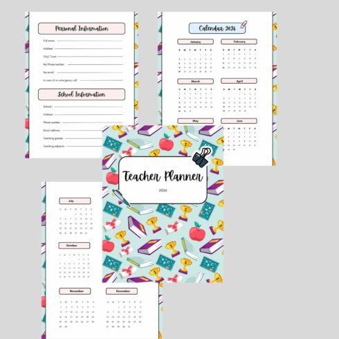 Teacher Planner 2026 – Academic & Daily Organizer cover image.