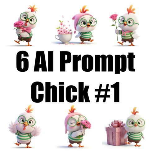6 Premium 3D Chic Midjourney AI Prompts cover image.