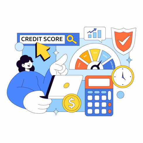 10 Credit Score Vector Illustration cover image.
