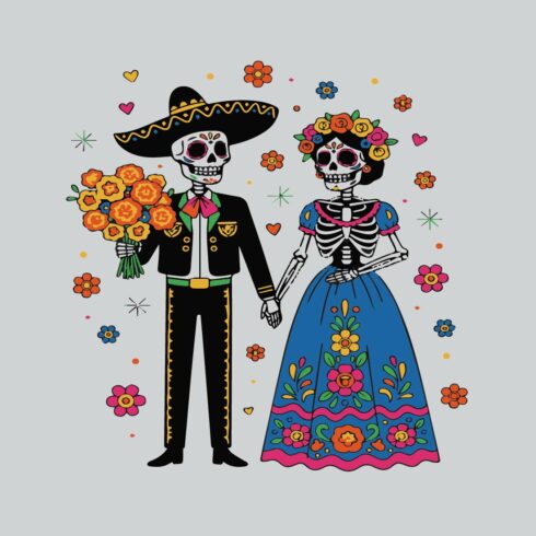 Day of the Dead Wedding Couple cover image.