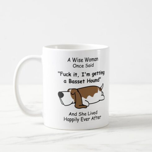 Funny Basset Hound Mug PNG β Sarcastic Dog Mom Gift Design cover image.