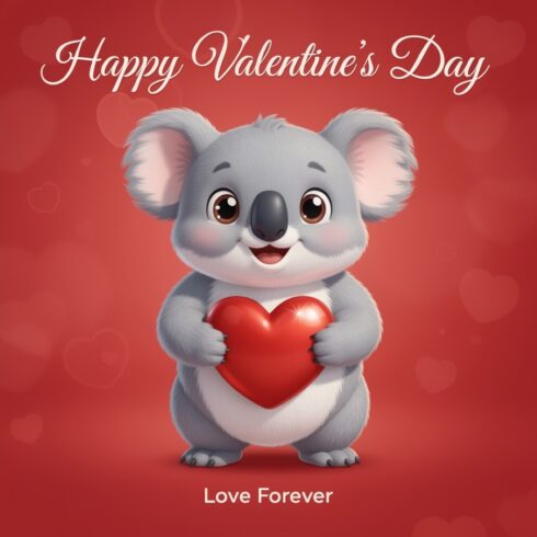 Funny Animal Valentine’s Day Greeting Card Illustration for Love and Wedding Celebration cover image.