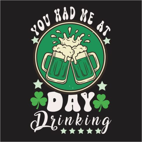 Funny St Patrick’s Day Beer T-shirt Design cover image.