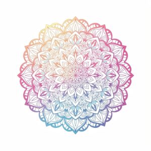 Vibrant Gradient Mandala Pattern on White Background – Modern Isolated Vector Design cover image.