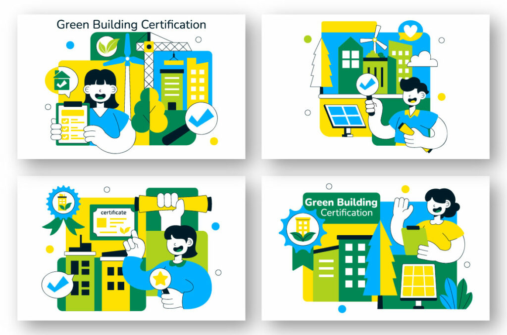 10 Green Building Certification Illustration - MasterBundles