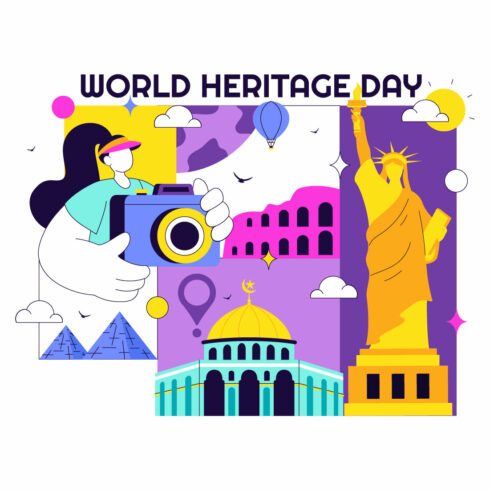 10 World Heritage Day Illustration cover image.