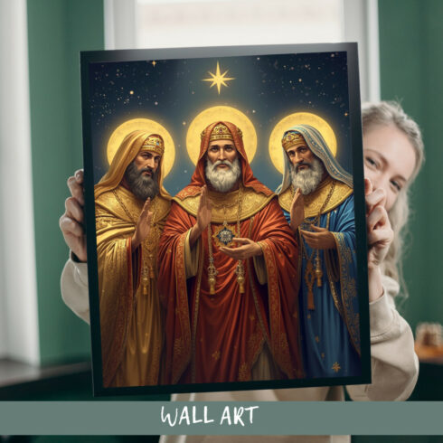 Three Wise Men AI Art Collection – 75 Christmas & Biblical Digital Images (ZIP Download) cover image.