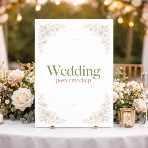 Wedding Poster Sign Mockup cover image.