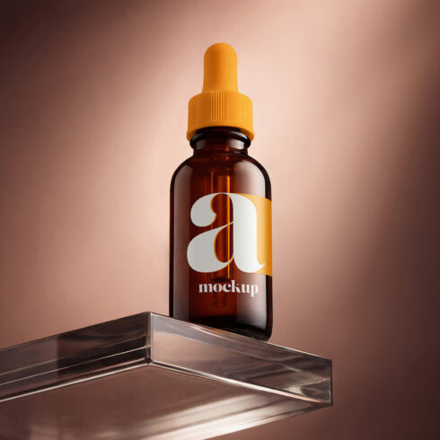 Amber Dropper Bottle Mockup Set cover image.