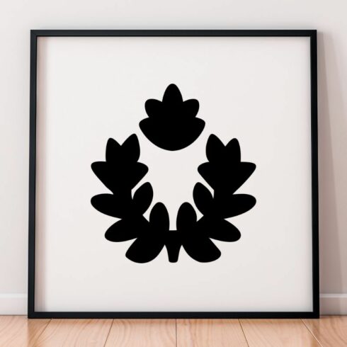 Maple Wreath Silhouette SVG cover image.