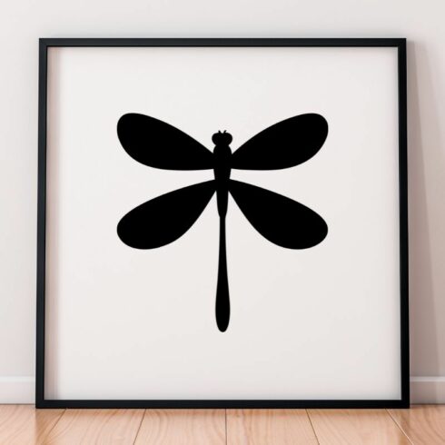Dragonfly Silhouette SVG cover image.