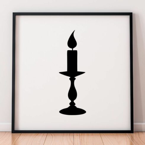 Candle Silhouette SVG cover image.