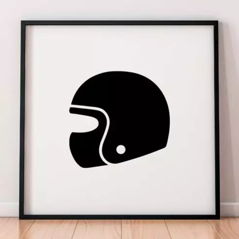 Helmet Silhouette SVG cover image.