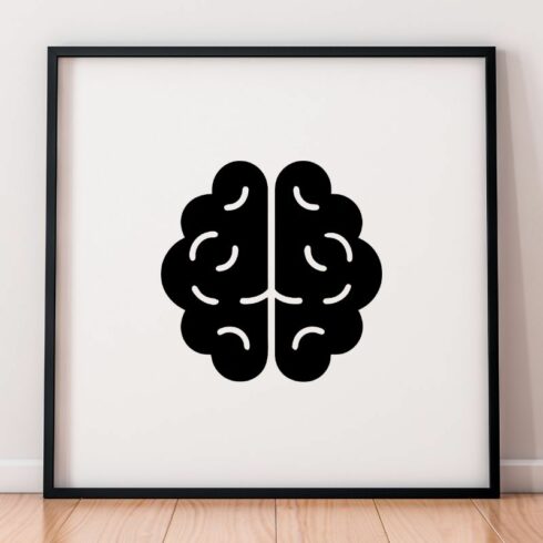 Brain Silhouette SVG cover image.