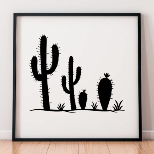 Cactus Silhouette SVG cover image.