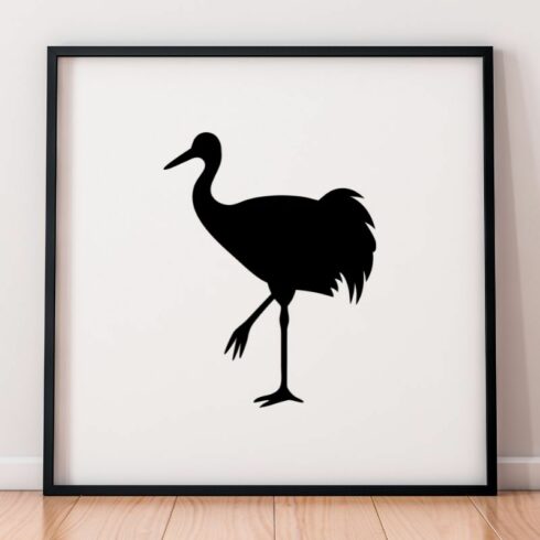 Crane Silhouette SVG cover image.