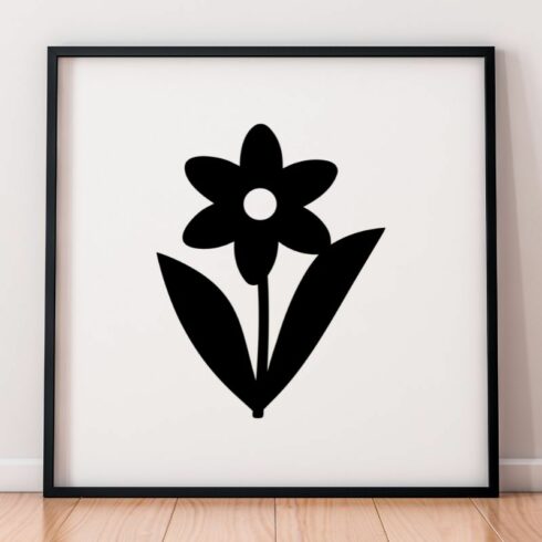 Flower Silhouette SVG cover image.