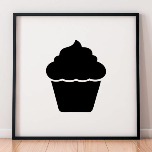 Cupcake Silhouette SVG cover image.