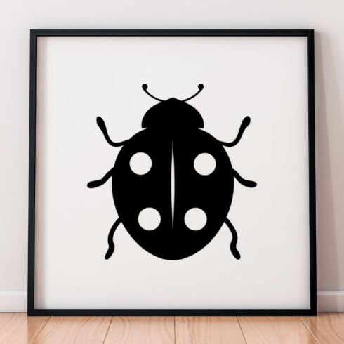 Ladybug Silhouette SVG cover image.