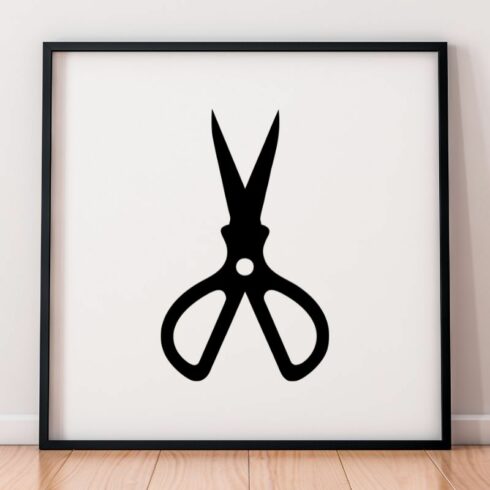 Sewing Scissors Silhouette SVG cover image.