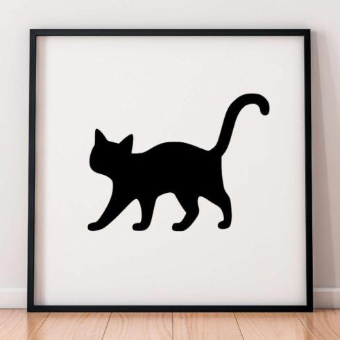 Cat Silhouette SVG cover image.