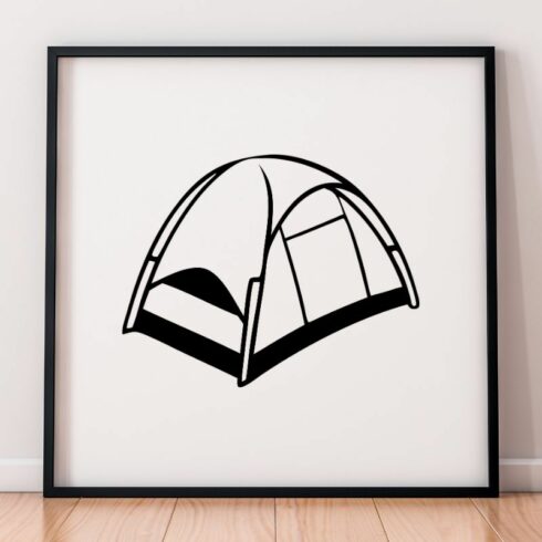 Camping Tent Silhouette SVG cover image.