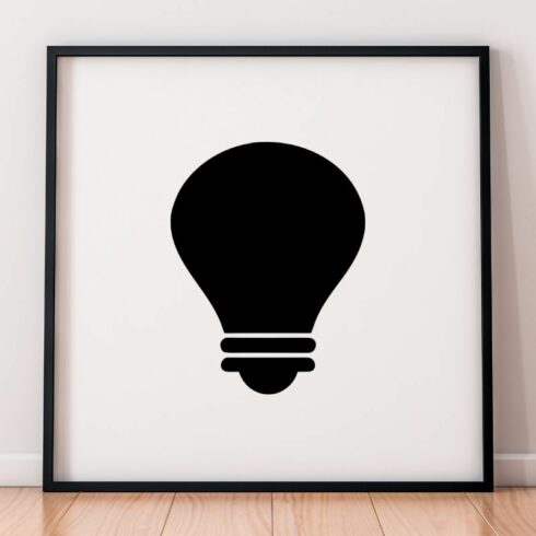 Lightbulb Silhouette SVG cover image.