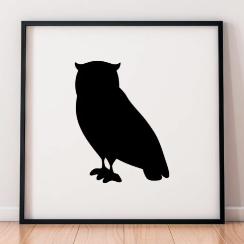 Owl Silhouette SVG cover image.
