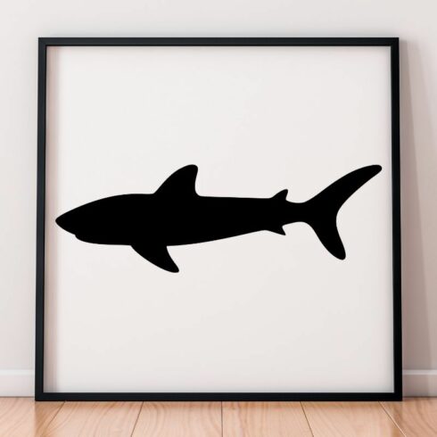 Shark Silhouette SVG cover image.