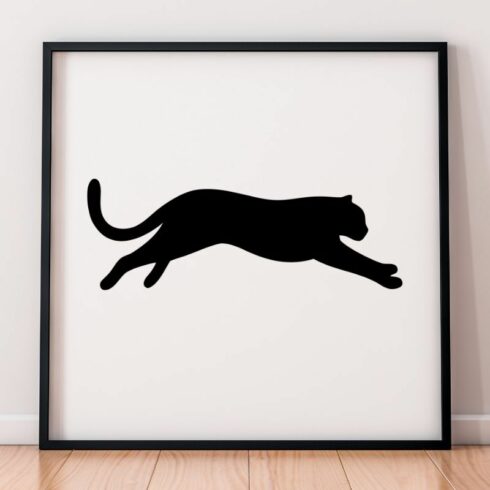 Running Cheetah Silhouette SVG cover image.