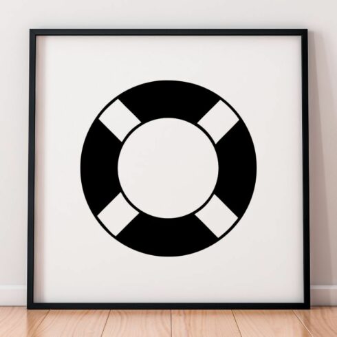Life Preserver Ring Silhouette SVG cover image.