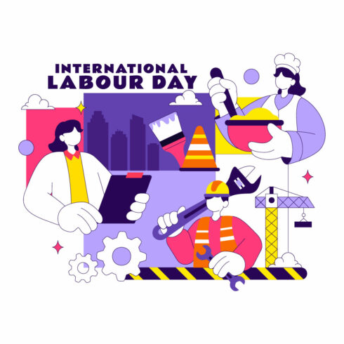 10 International Labour Day Illustration cover image.