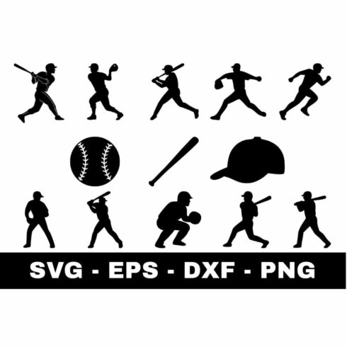 Baseball Silhouette SVG cover image.