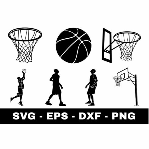 Basketball Silhouette SVG cover image.