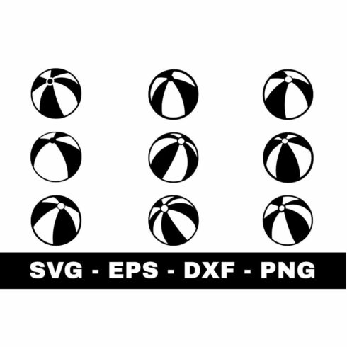 Beach Ball Silhouette SVG cover image.