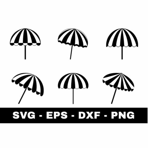 Beach Umbrella Silhouette SVG cover image.