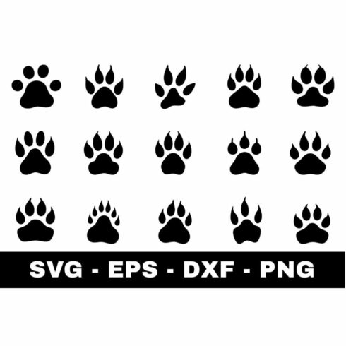 Animal Paw Silhouette SVG #1 cover image.