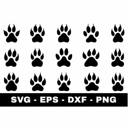 Animal Paw Silhouette SVG #2 cover image.