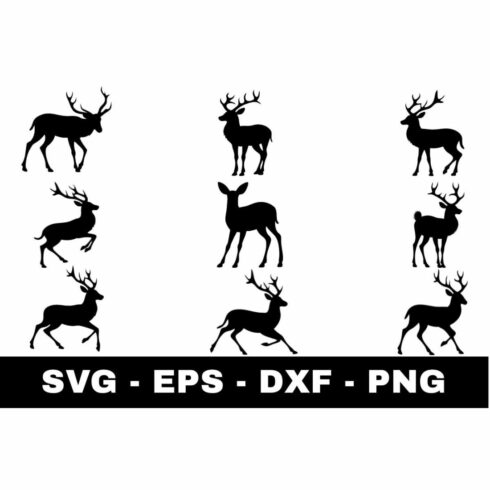 Antelope Silhouette SVG cover image.