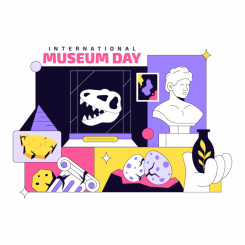 10 International Museum Day Illustration cover image.