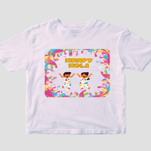 happy holi t shirt design cover image.