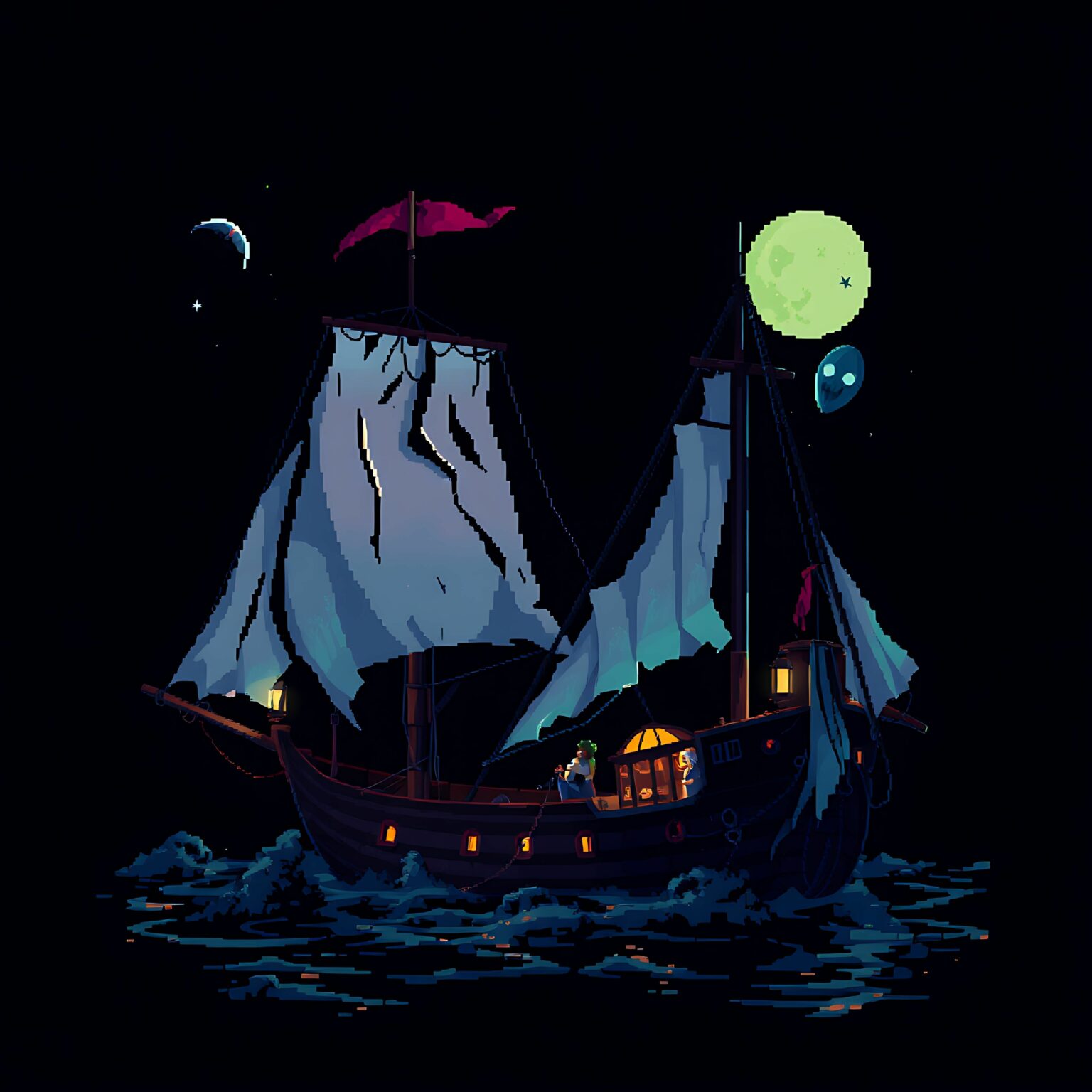 Pixel Fantasy & Coastal Scenes Bundle – Ghost Ships, Greek Island Homes ...