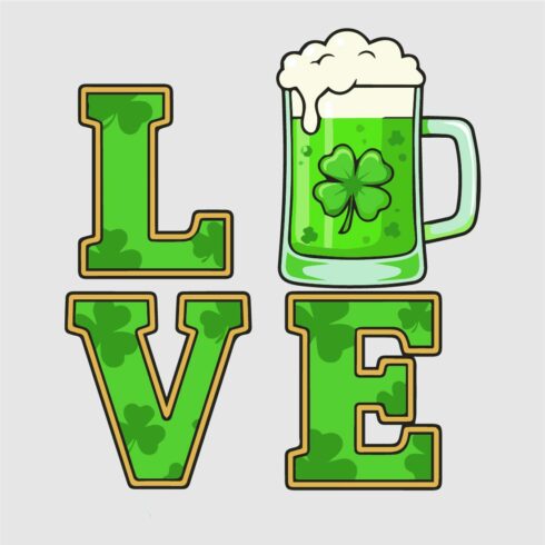 Green Shamrock Beer Mug & Clover-filled Letters cover image.