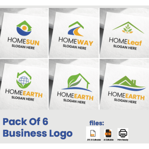 Pack Of 6 Busness Logo cover image.