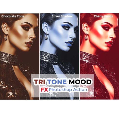 Tri Tone Mood FX Photoshop Action cover image.