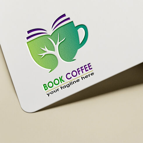 Book Coffee Logo Design cover image.