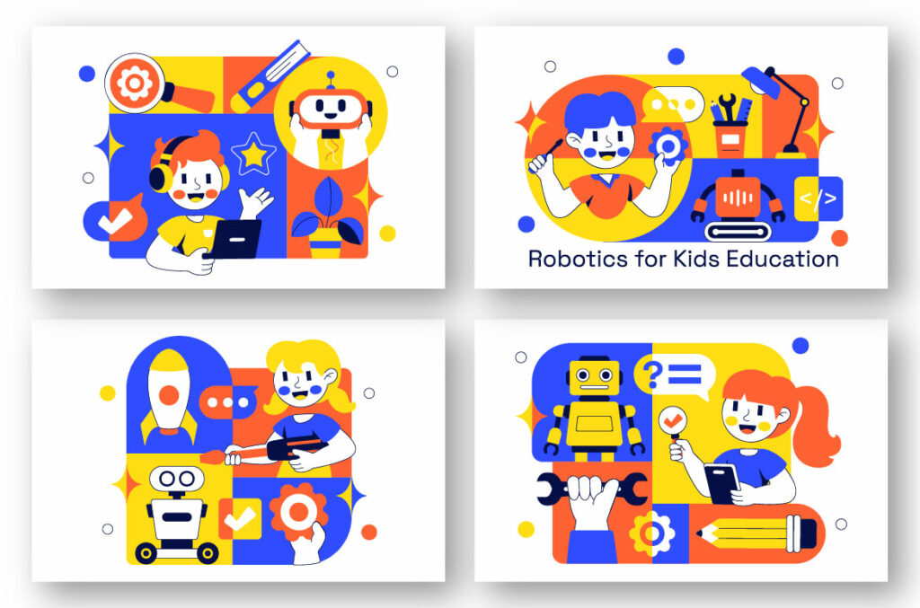 10 Robotics Kids Education Illustration - MasterBundles